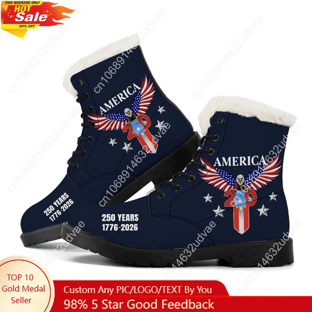 Men'S Shoes Quality - America 250th Anniversary 1776-2026 Plüschstiefel für