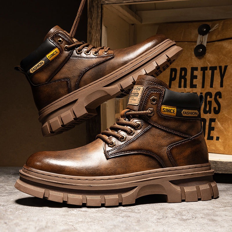 Winter Boot Insulated - Vintage Männer Plattform Stiefeletten Herbst Winter