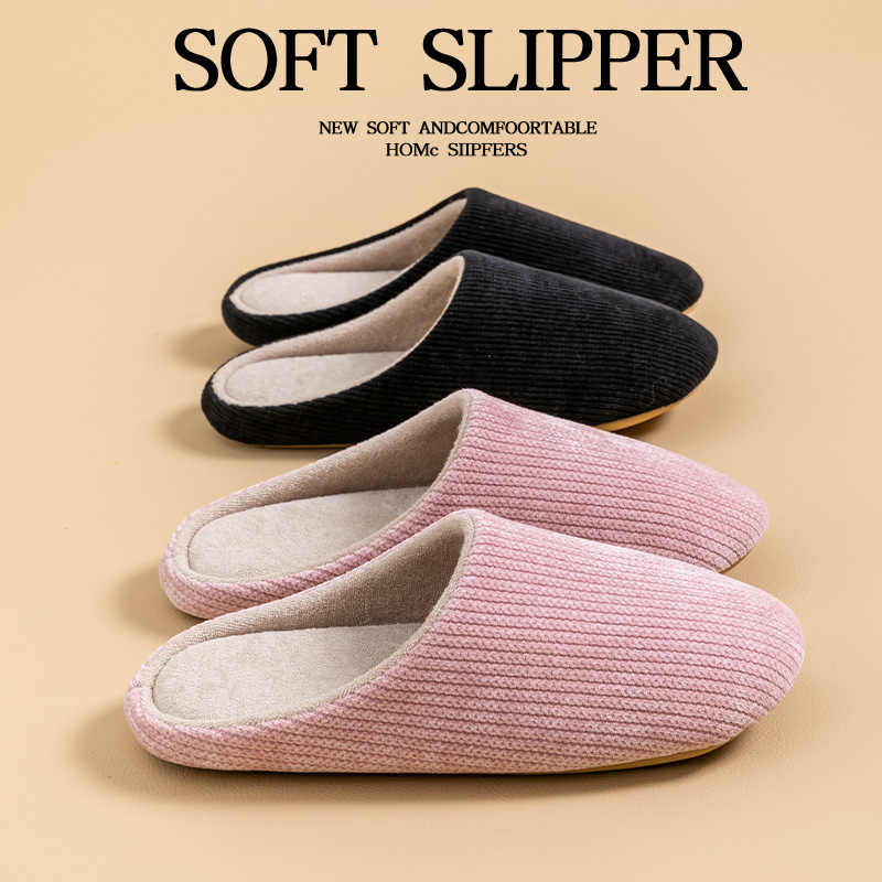 Men'S Shoes Non Slip - Weichsohlen-Antirutsch-Hausschuhe für Paare, Baumwoll-Hausschuhe, warme Fleece-Hausschuhe