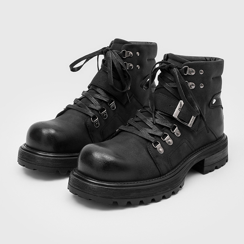 Winter Boot Insulated - Marke Männer Leder Stiefel Motorrad Schnee