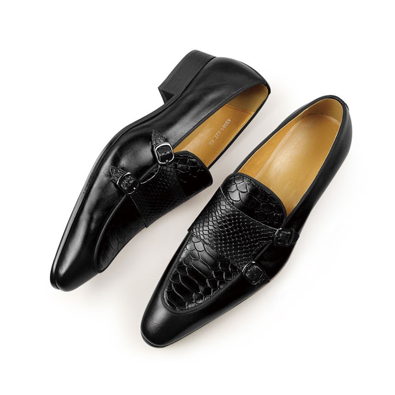Men Shoes Red Bottom - Bequeme Herren-Lederschuhe, rot, schwarz, Slipper mit
