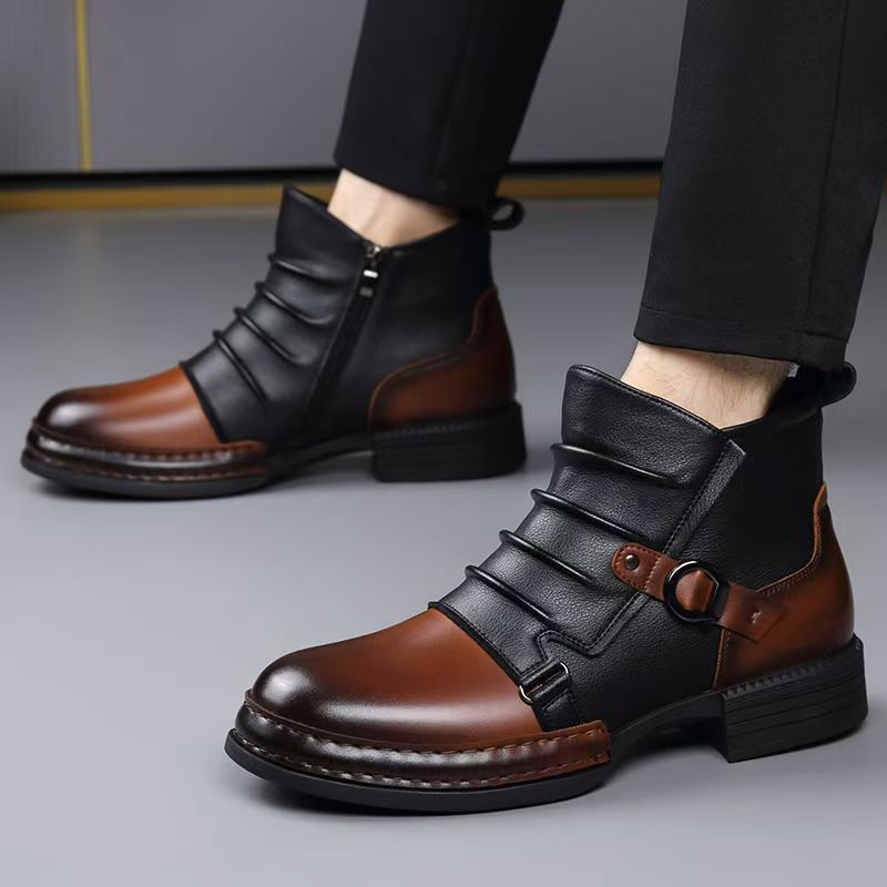 Herbst Winter Retro Stiefelett – Men Shoes Designer Bewertung und Preis