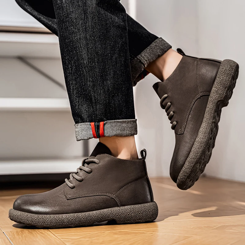 Herren-Stiefeletten, braune ku – Men Shoes Designer Bewertung und Preis