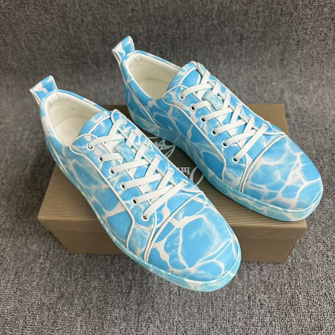 Blaue Wasserwellen-Board-Schuh – Men Shoes Red Bottom Bewertung und Preis