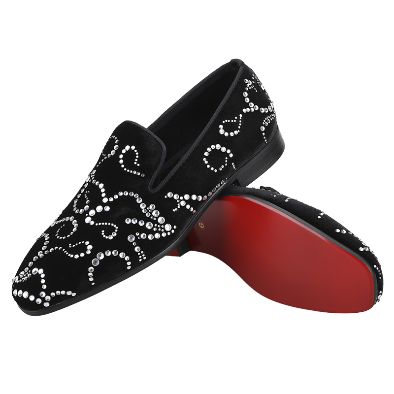 Piergitar schwarzer Samt und O – Men Shoes Red Bottom Bewertung und Preis